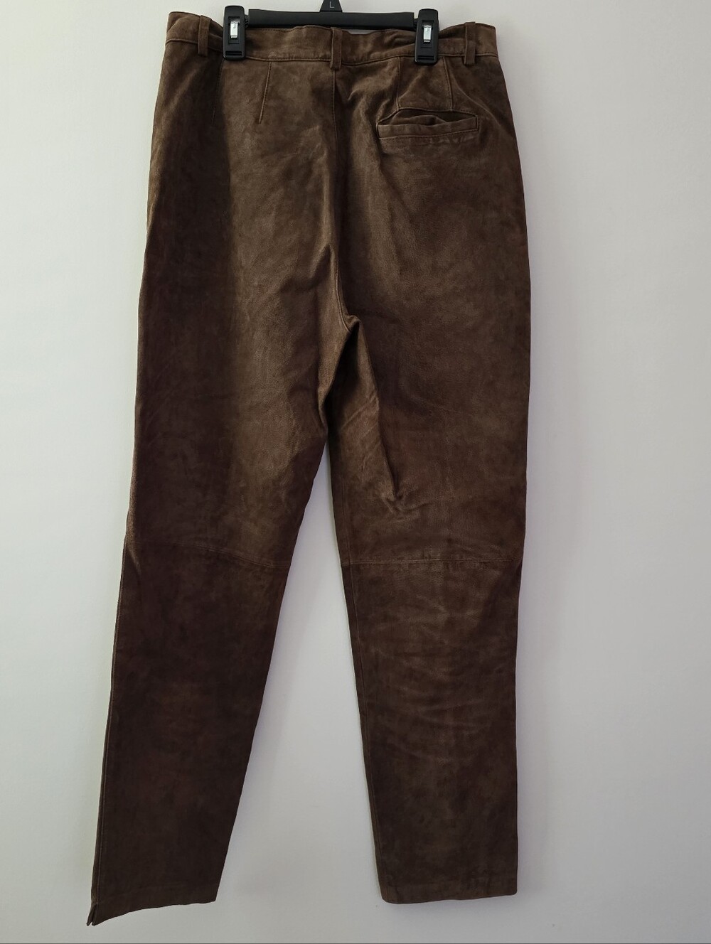 Vintage Suede Leather Staight Leg Pants 90s Western Chic Womns 12 Sonoma Jean Co - Picture 4 of 8